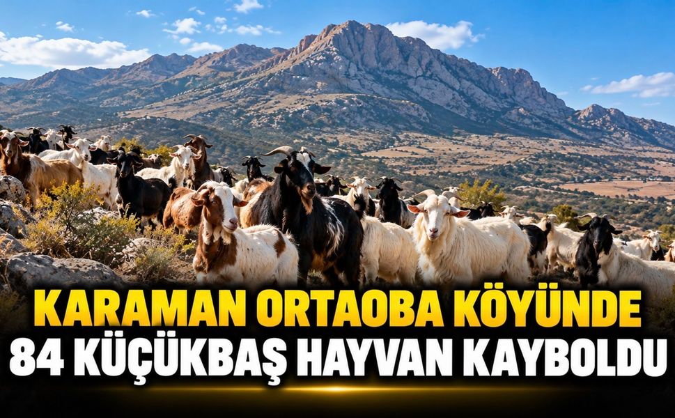 Karaman Ortaoba köyünde 84 küçükbaş hayvan kayboldu