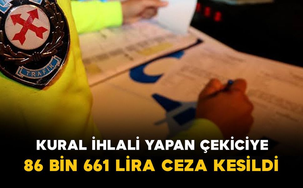 Karaman-Ereğli yolunda brandasız taşımacılığa 86 bin 661 lira ceza