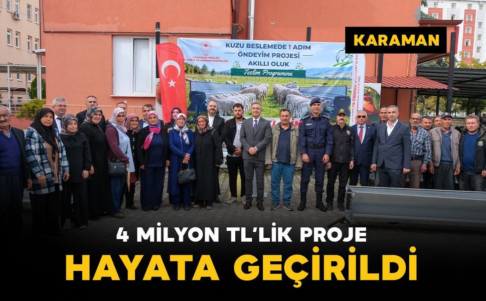 Karaman'da 4 milyon lira bütçeli hayvancılık projesi hayata geçirildi