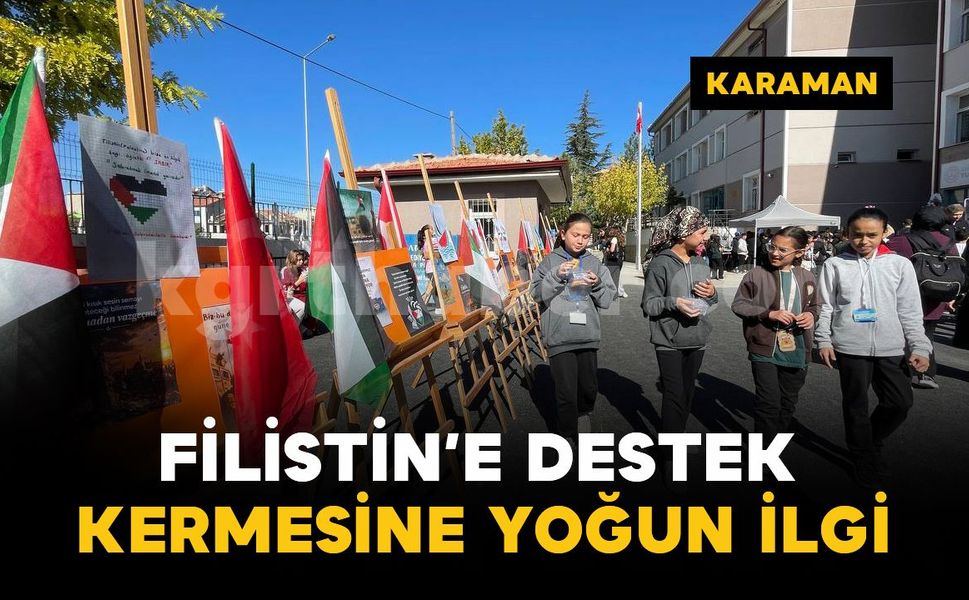 Karaman'da Filistin'e destek kermesine yoğun ilgi