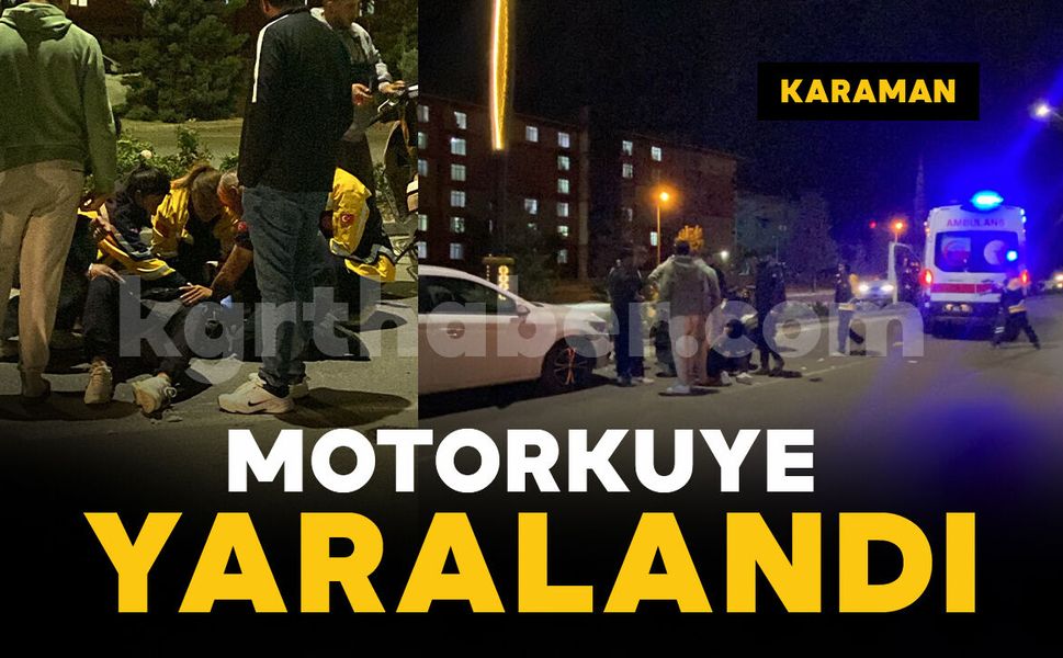 Karaman’da kaza: motokurye yaralandı