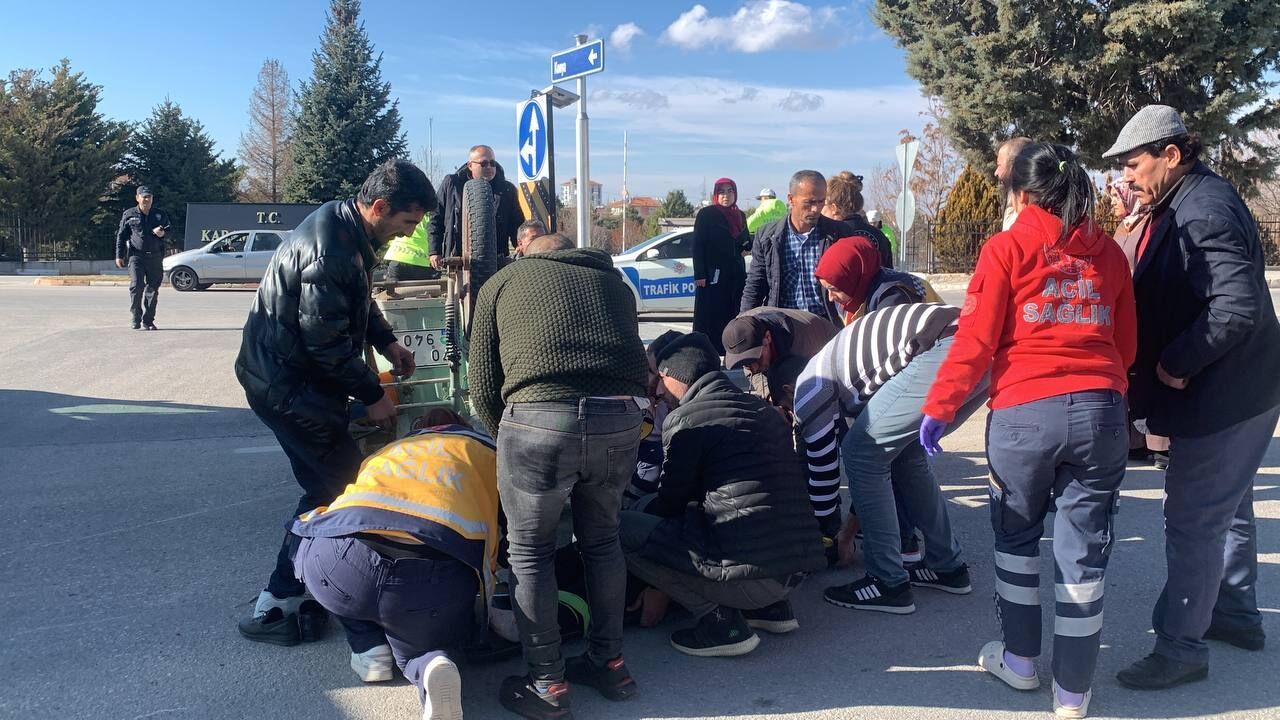 Karamanda 3 Tekerlekli Motosiklet Devrildi 2 Yarali7