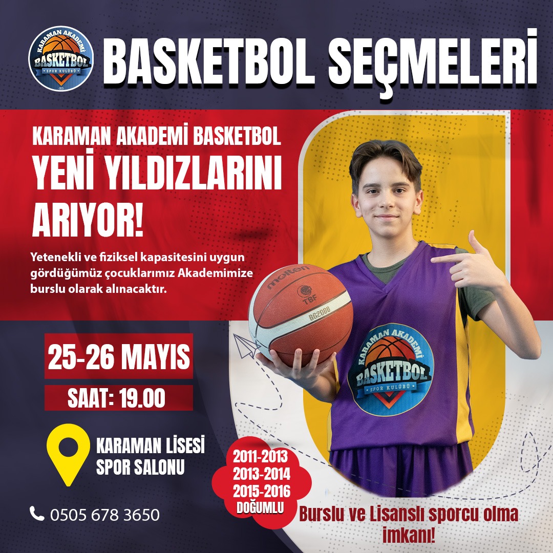Karaman Akademi Basketbol Secmeleri Basliyor1