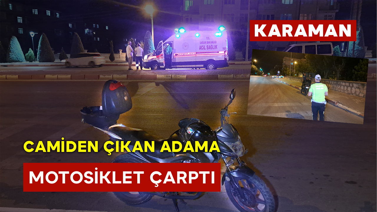 Camiden Çıkan Adama Motosiklet Çarptı