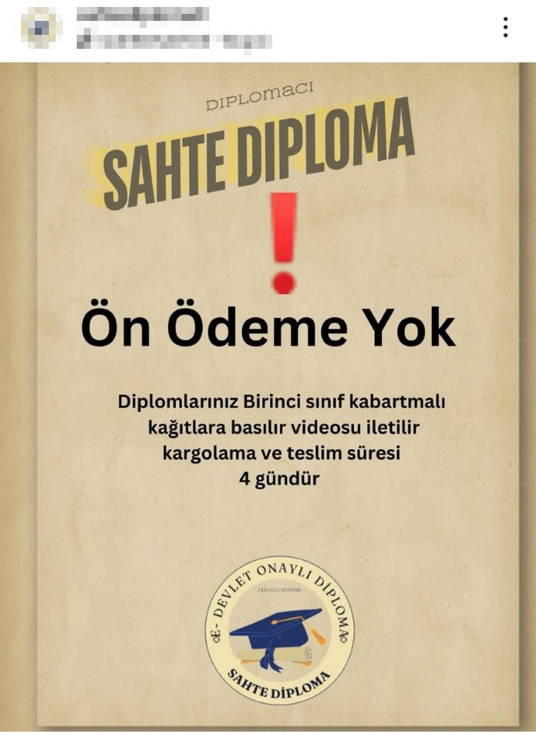 Sahte Diploma Dolandiricilarina Inanmayin Paylasimlara Dikkat2