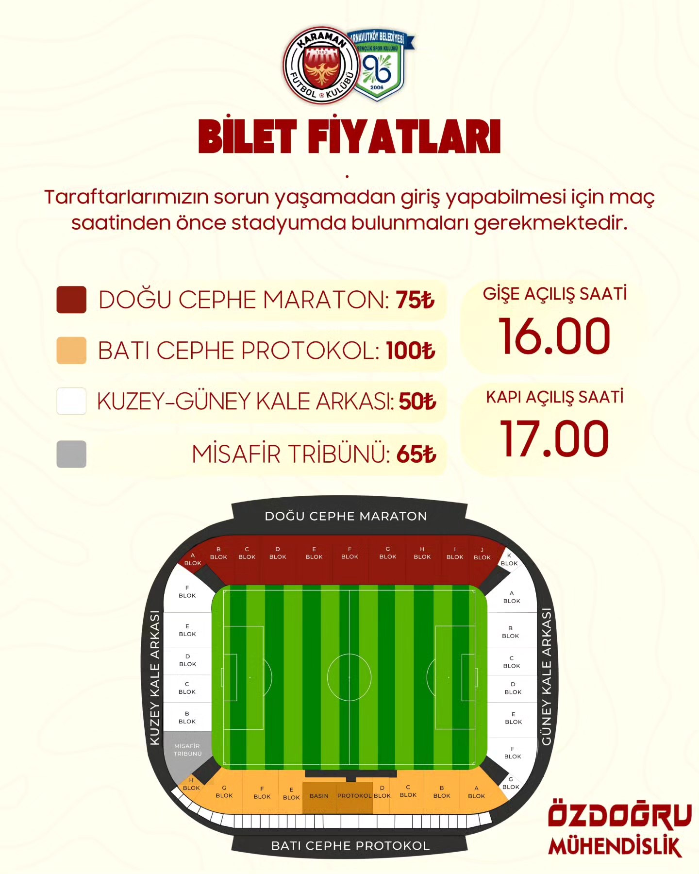 Mac Bilet Fiyatlari Belli Oldu Arnavutkoy Belediyespor Karaman Fk1