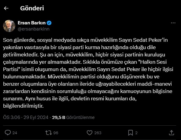 Sedat Peker Parti Mi Kuracak Beklenen Aciklama Geldi4