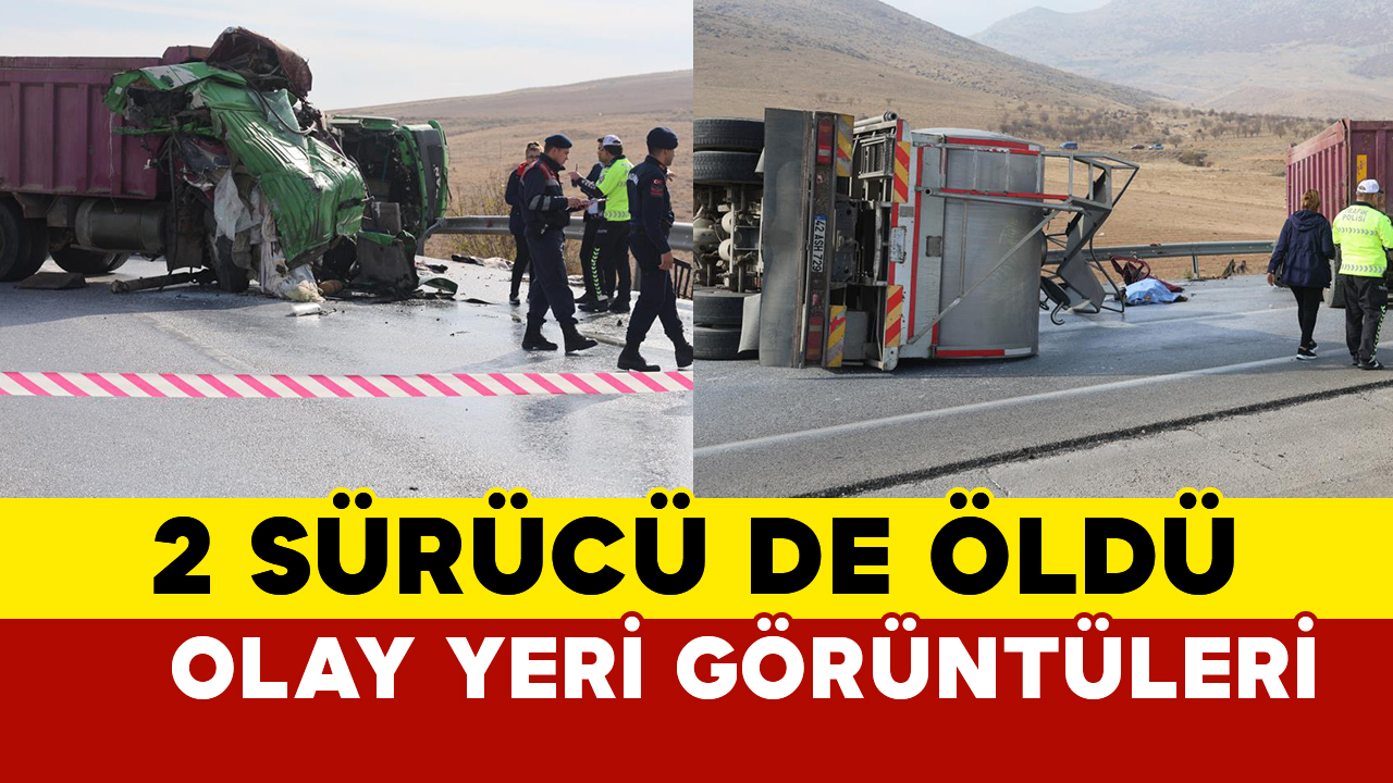 Konya'da karşı şeride geçen kamyon başka bir kamyonla çarpıştı: 2 ölü