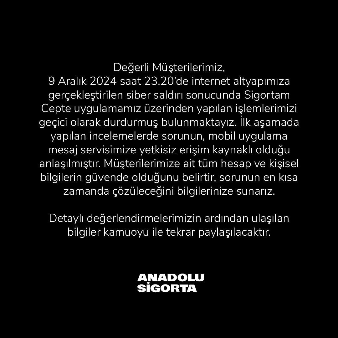 Anadolu Sigorta Hacklendi Kullanicilara Bakin Ne Mesajlar Gonderdi (3)