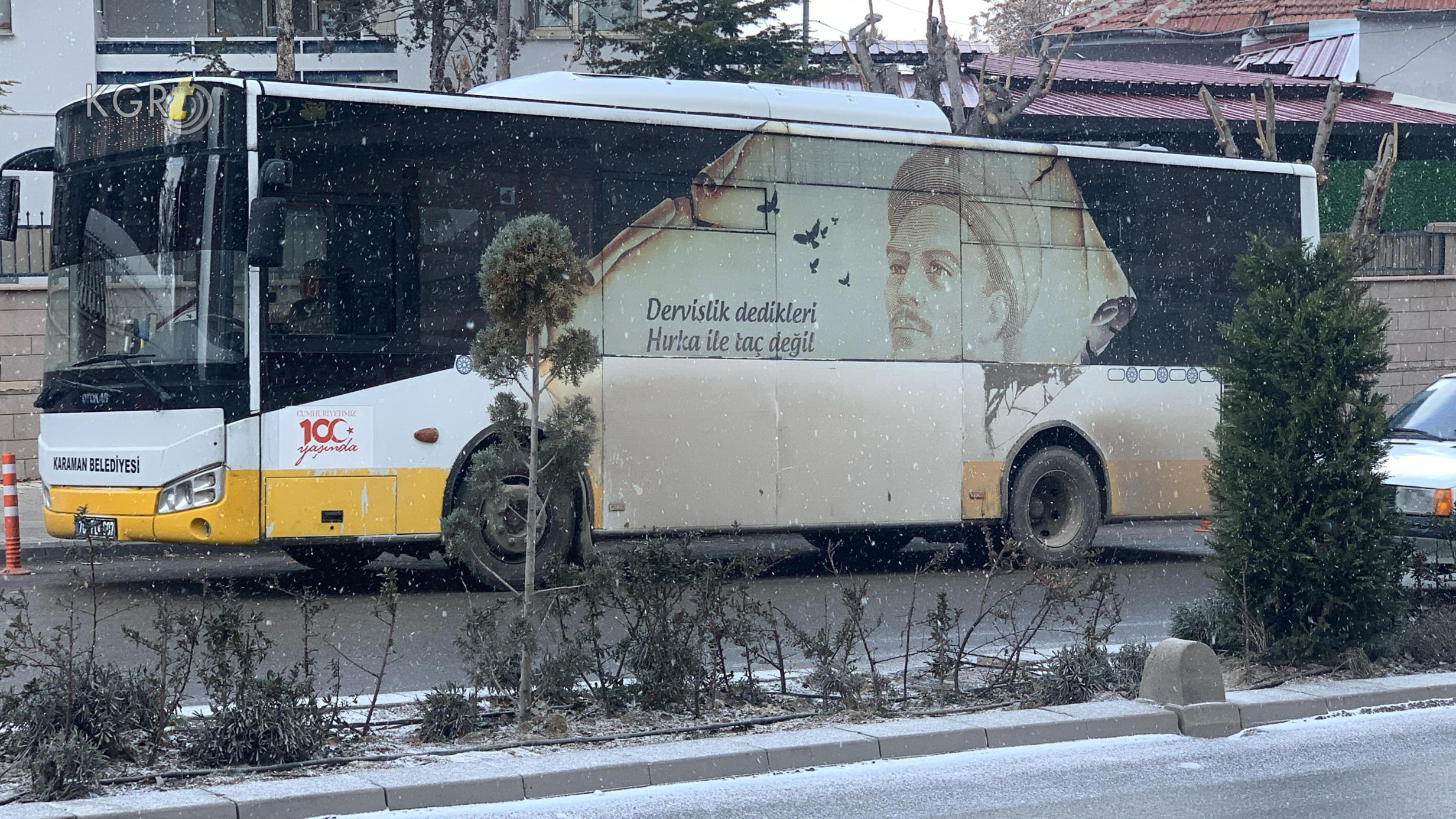 Karamanda Soguk Hava Yerini Kar Yagisina Birakti5