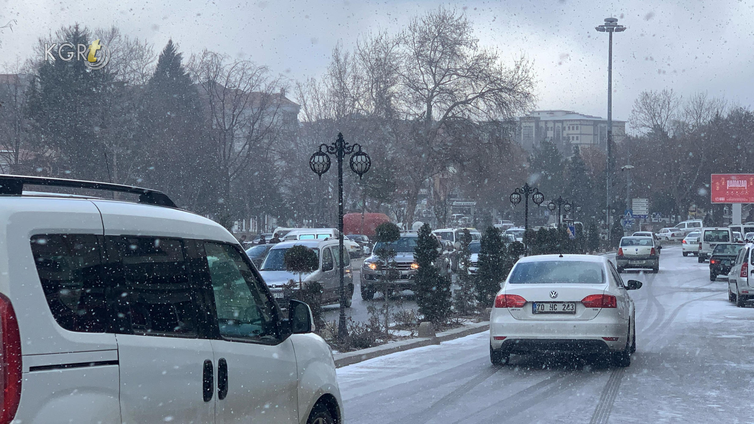 Karamanda Soguk Hava Yerini Kar Yagisina Birakti7