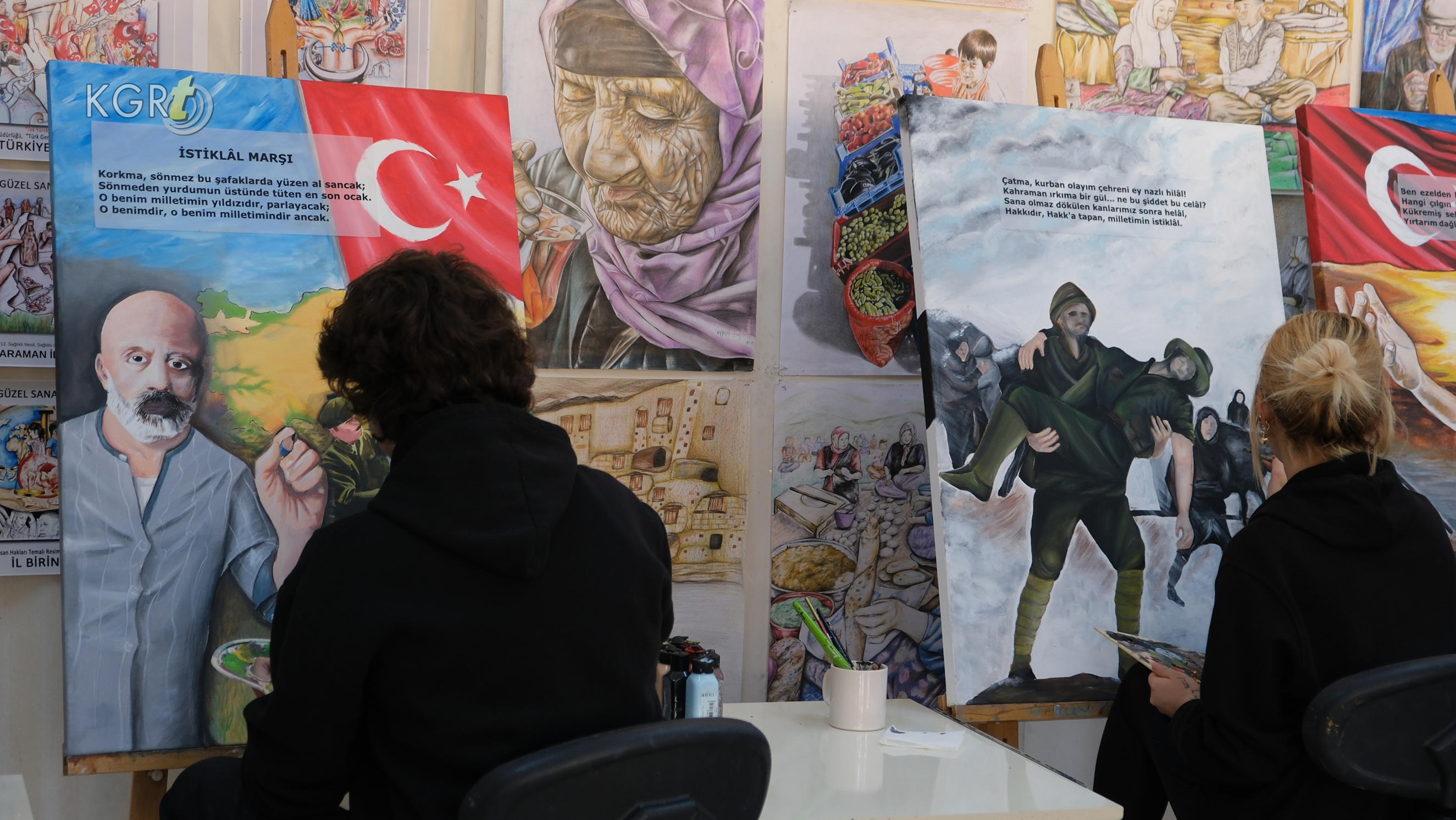 Karamanda Guzel Sanatlar Lisesi Ogrencileri Resim Sergisine Hazirlaniyor15