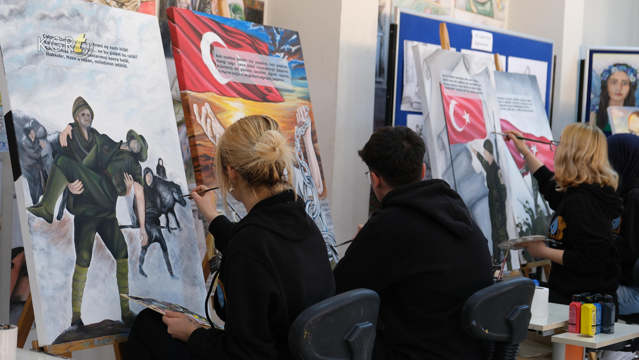 Karamanda Guzel Sanatlar Lisesi Ogrencileri Resim Sergisine Hazirlaniyor19