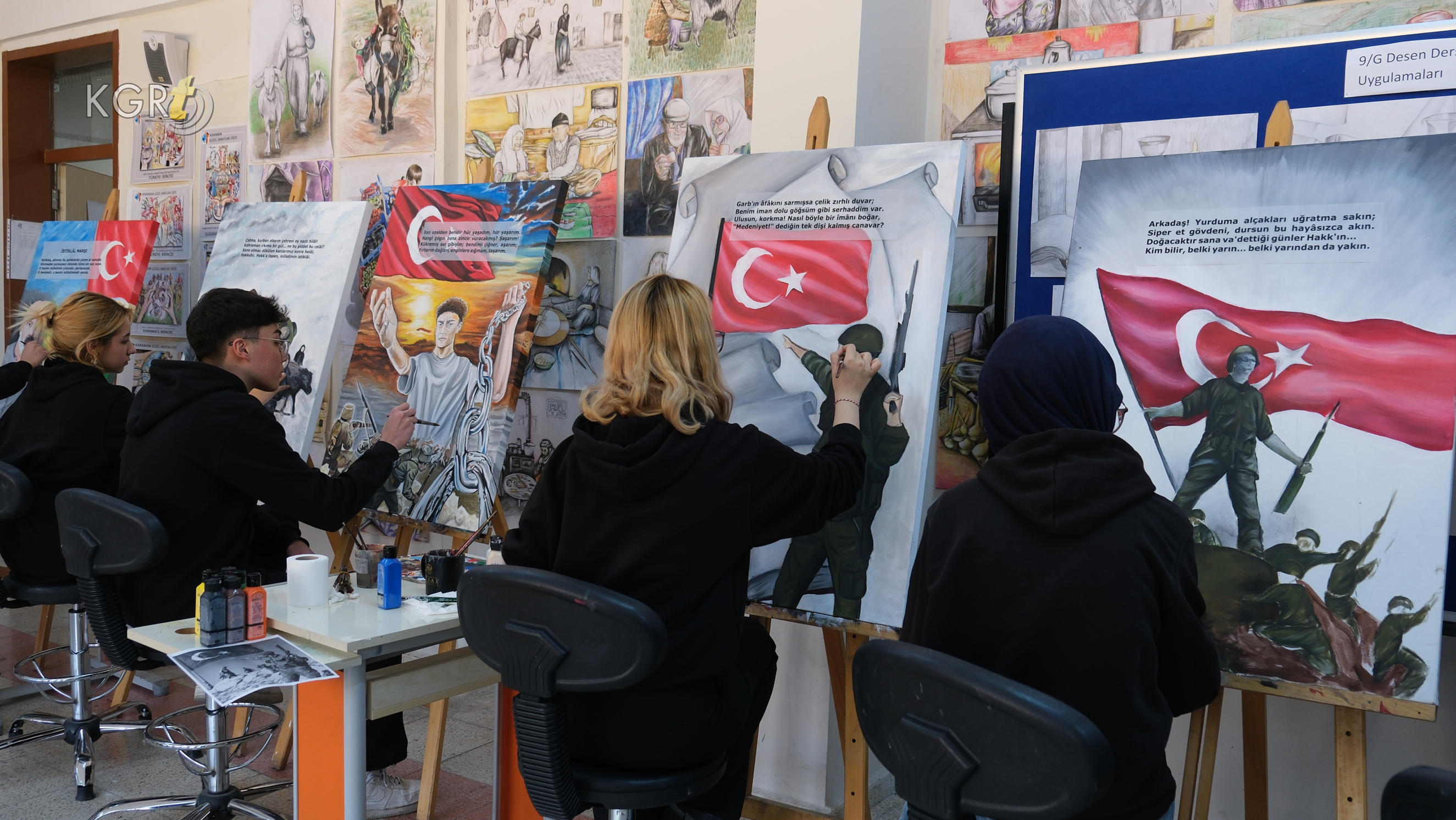Karamanda Guzel Sanatlar Lisesi Ogrencileri Resim Sergisine Hazirlaniyor22
