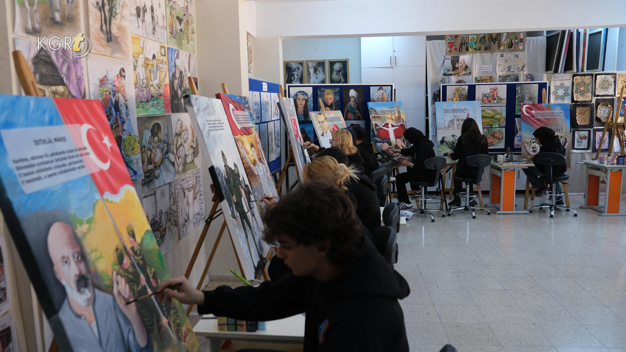 Karamanda Guzel Sanatlar Lisesi Ogrencileri Resim Sergisine Hazirlaniyor8
