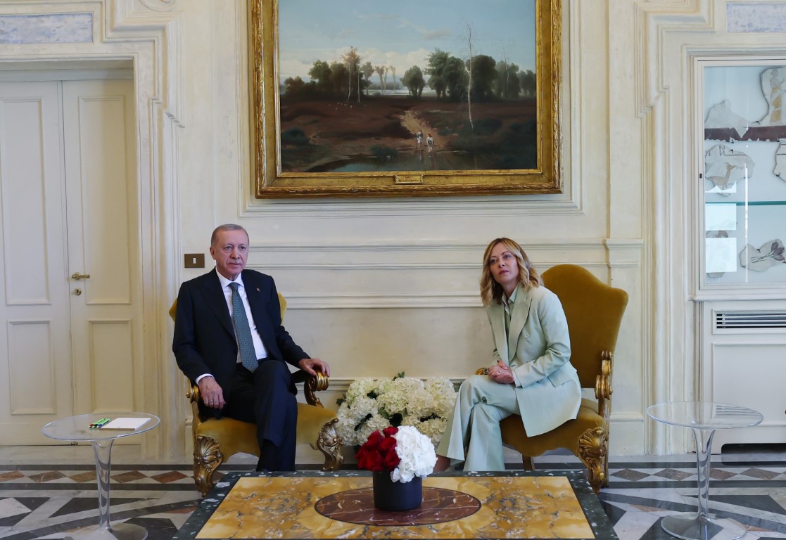 Cumhurbaskani Erdogan Italya Basbakani Meloni Ile Romada Bulustu2