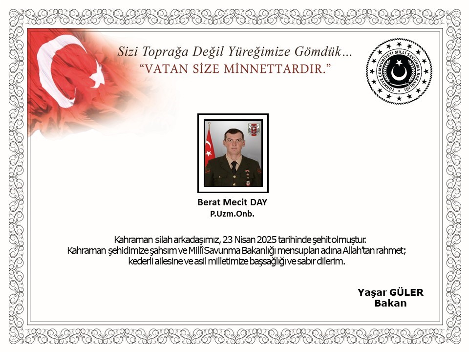 Sehidin Var Turkiye Piyade Uzman Onbasi Saldirida Sehit Oldu1