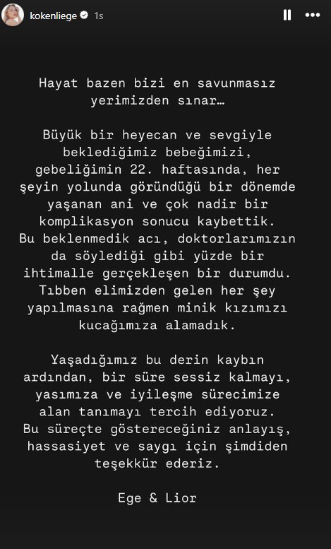 Ege Kokenliden Aci Haber Bebegini Kaybetti (1)