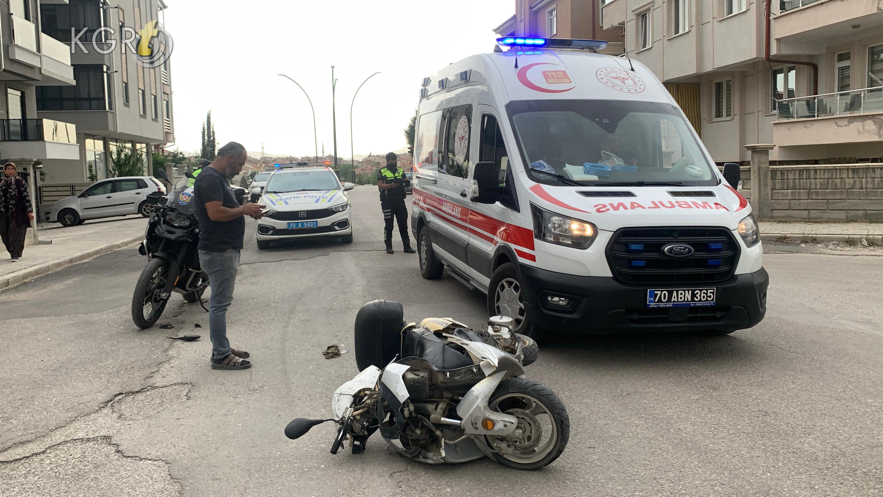 Karamanda Ciple Motosiklet Carpisti 2 Yarali3