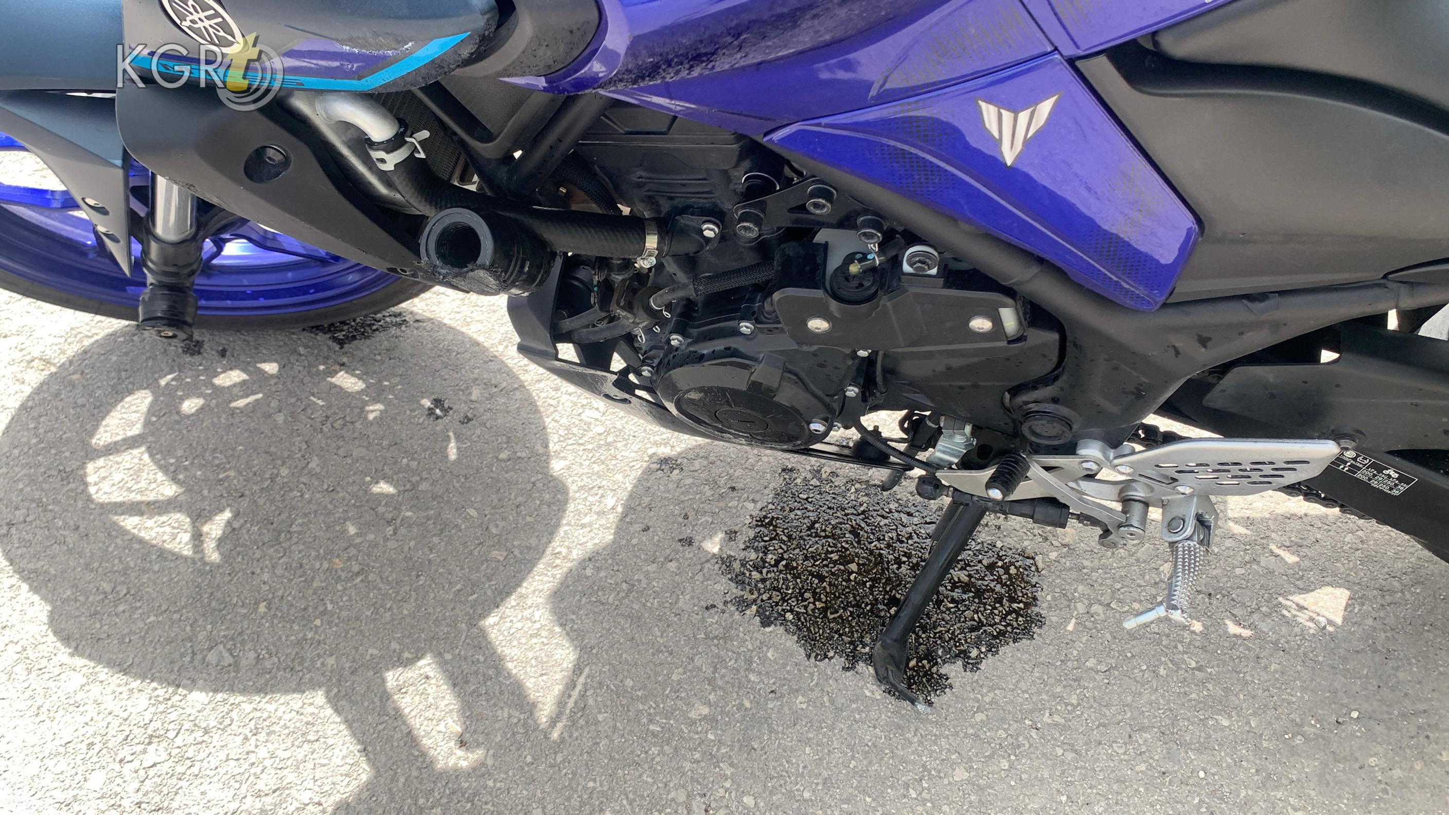 Karamanda Motosikletten Yola Akan Yag Kaza Yaptirdi 1 Yarali3