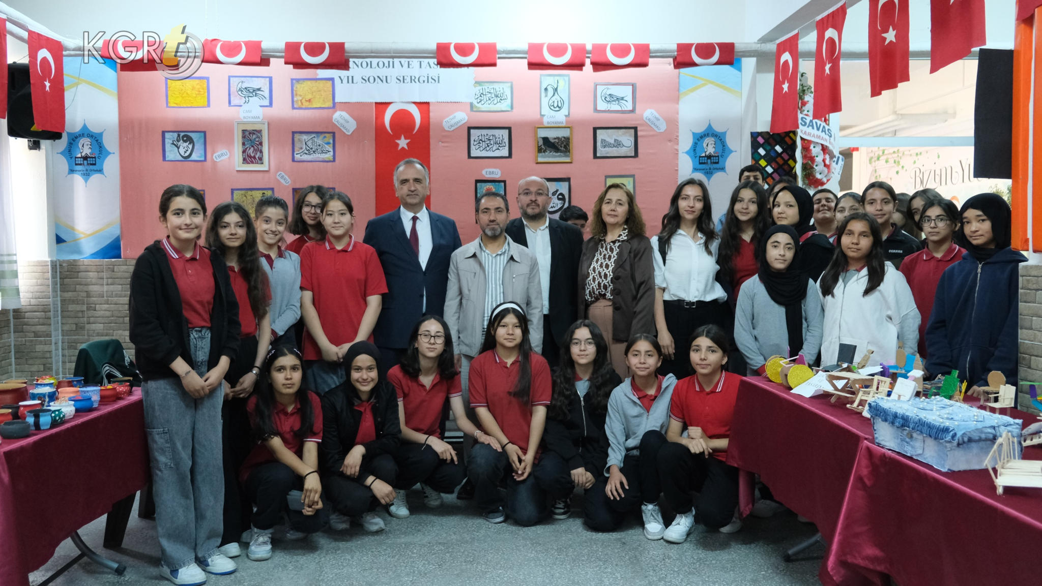 Karamanda Ortaokul Ogrencilerinin Yilsonu Sergisi Begeni Topladi5