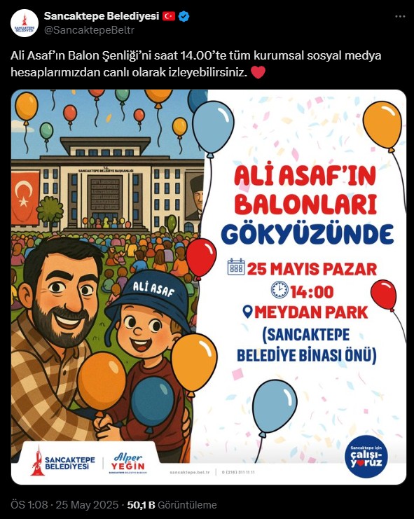 Sancaktepede Balonlar Ali Asaf Icin Gokyuzune Birakildi (2)
