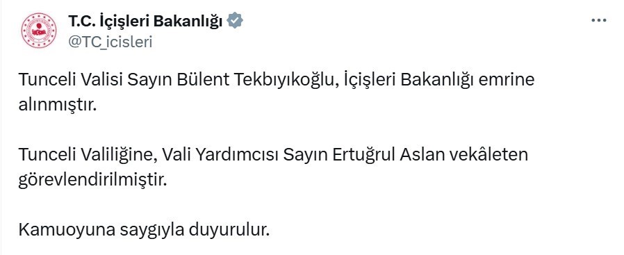 Tunceli Valisi Bulent Tekbiyikogluna Ne Oldu (2)