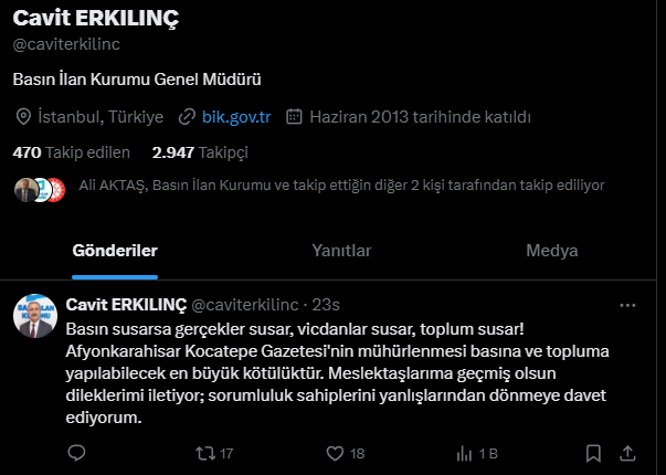 Erkilinctan Kocatepe Gazetesine Muhurleme Kararina Kinama1