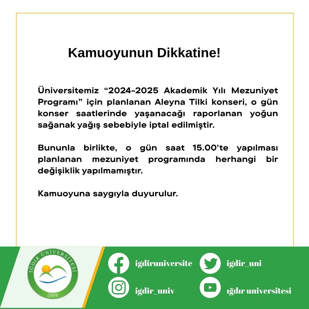 Igdir Universitesi Aleyna Tilki Konserini Neden Iptal Etti1
