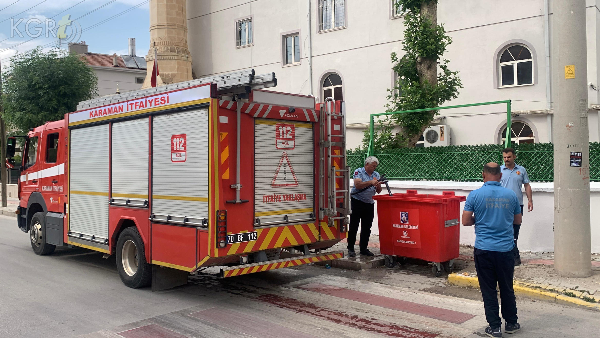 Karamanda Cop Yangini Itfaiyeyi Harekete Gecirdi4