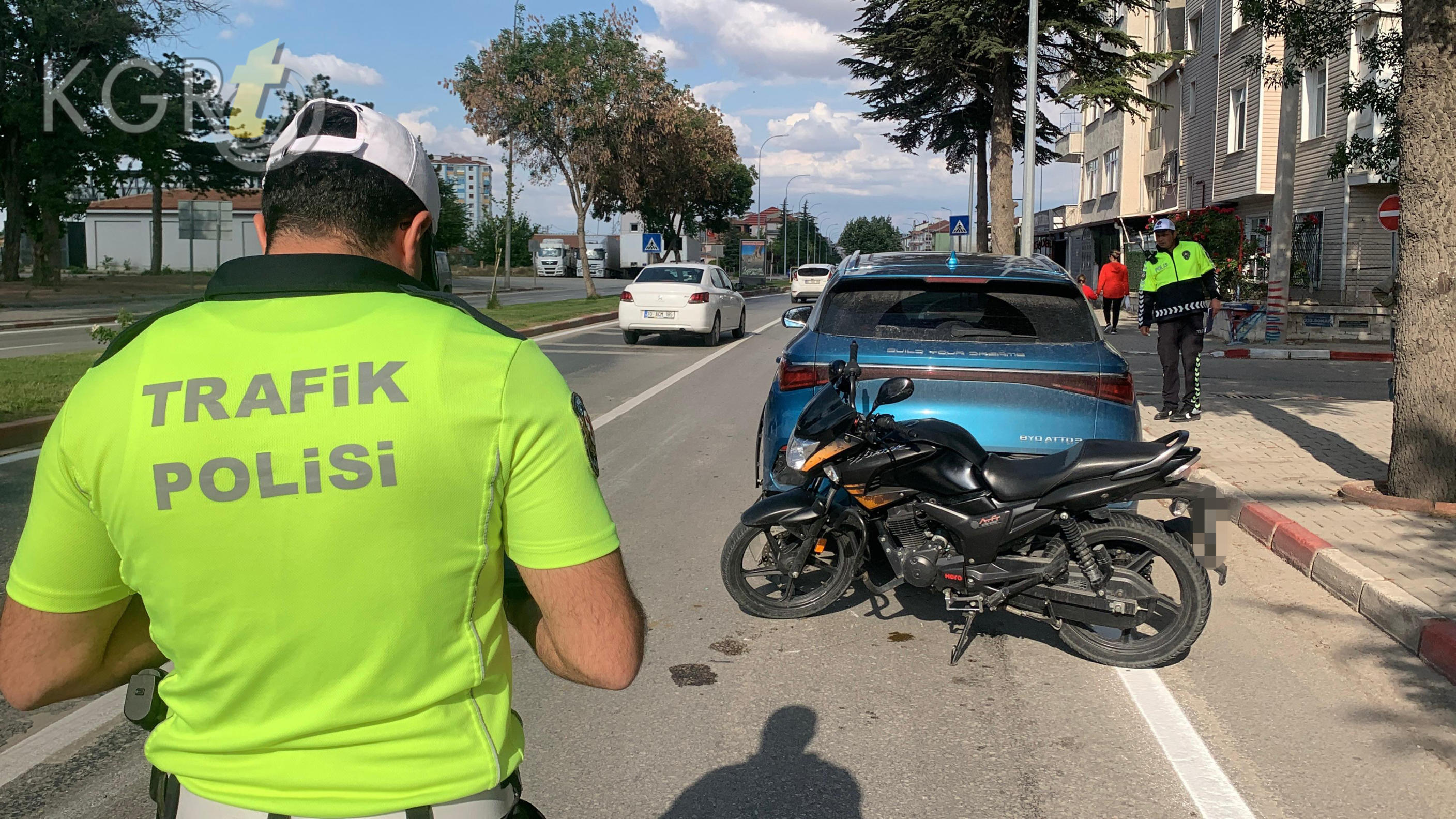 Karamanda Motosiklet Suv Araca Carpti 1 Yarali2