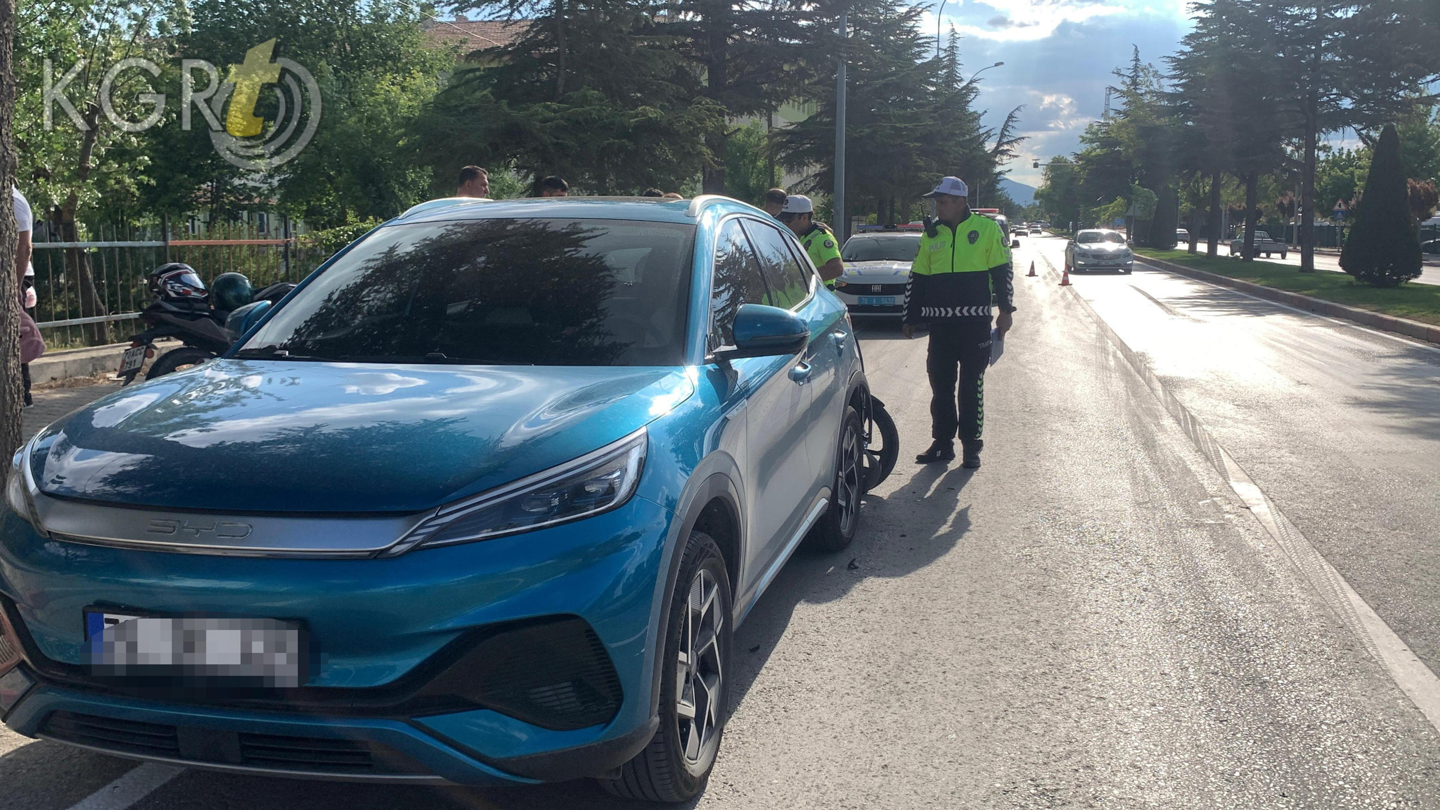 Karamanda Motosiklet Suv Araca Carpti 1 Yarali3