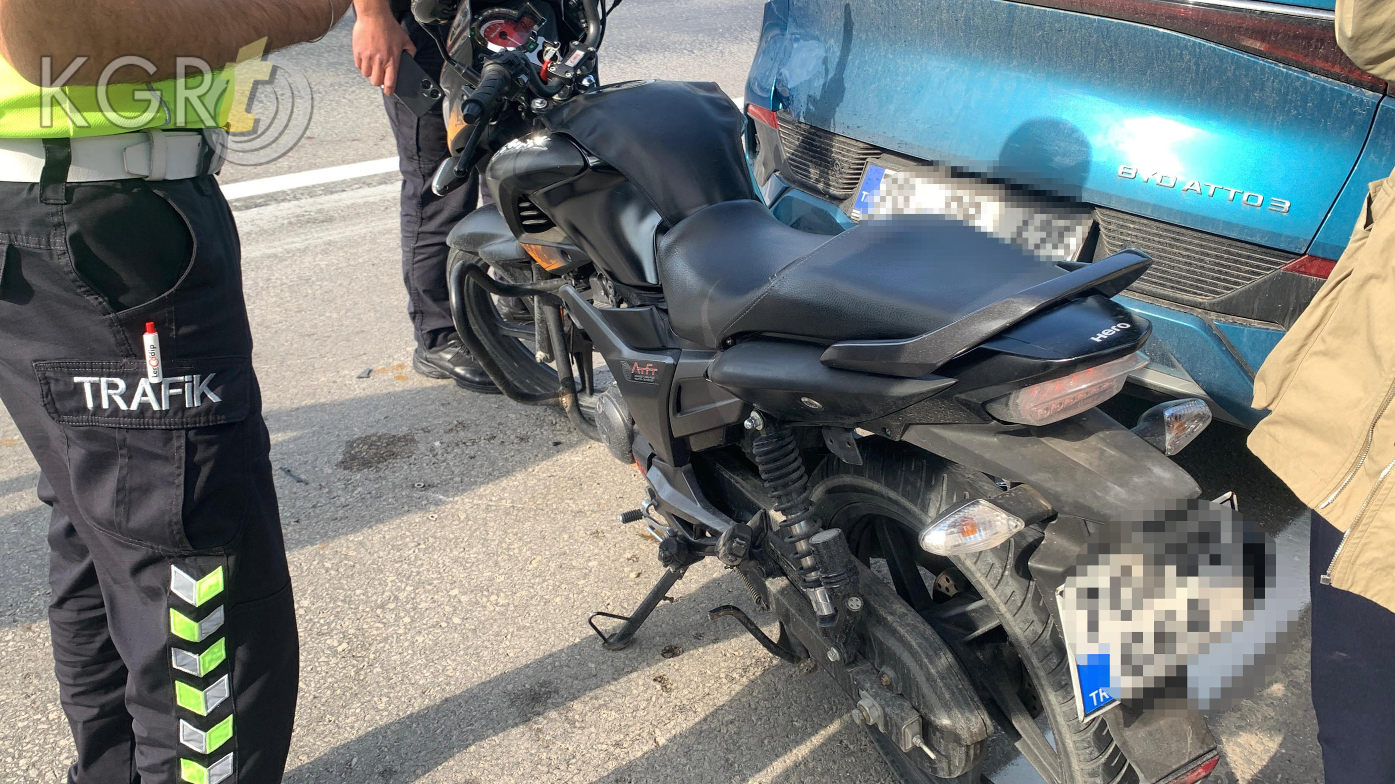 Karamanda Motosiklet Suv Araca Carpti 1 Yarali4
