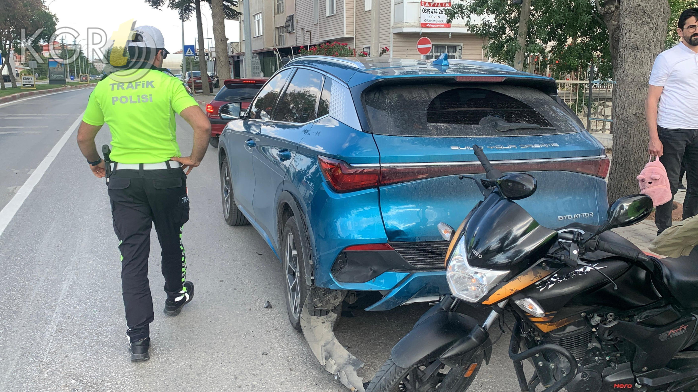 Karamanda Motosiklet Suv Araca Carpti 1 Yarali7