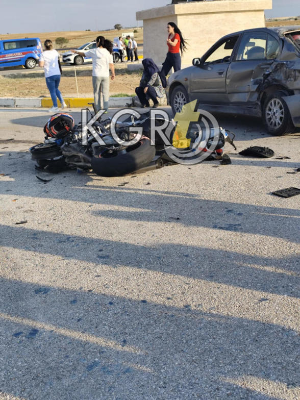 Karamanda Motosikletle Otomobil Carpisti 1 Olu9
