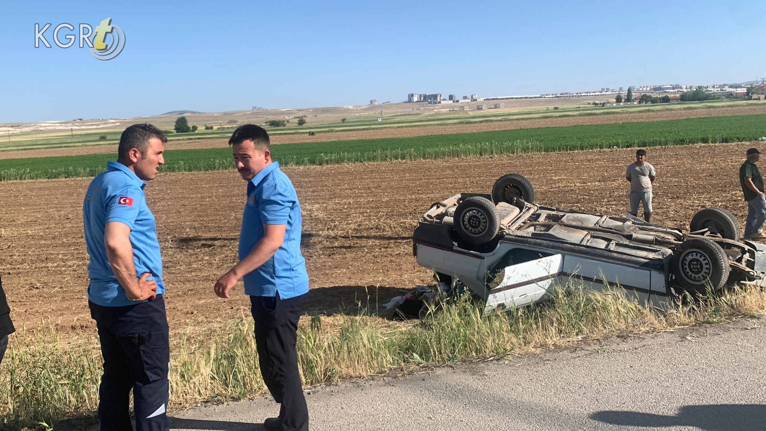 Karamanda Otomobil Sarampole Takla Atti 1 Yarali10
