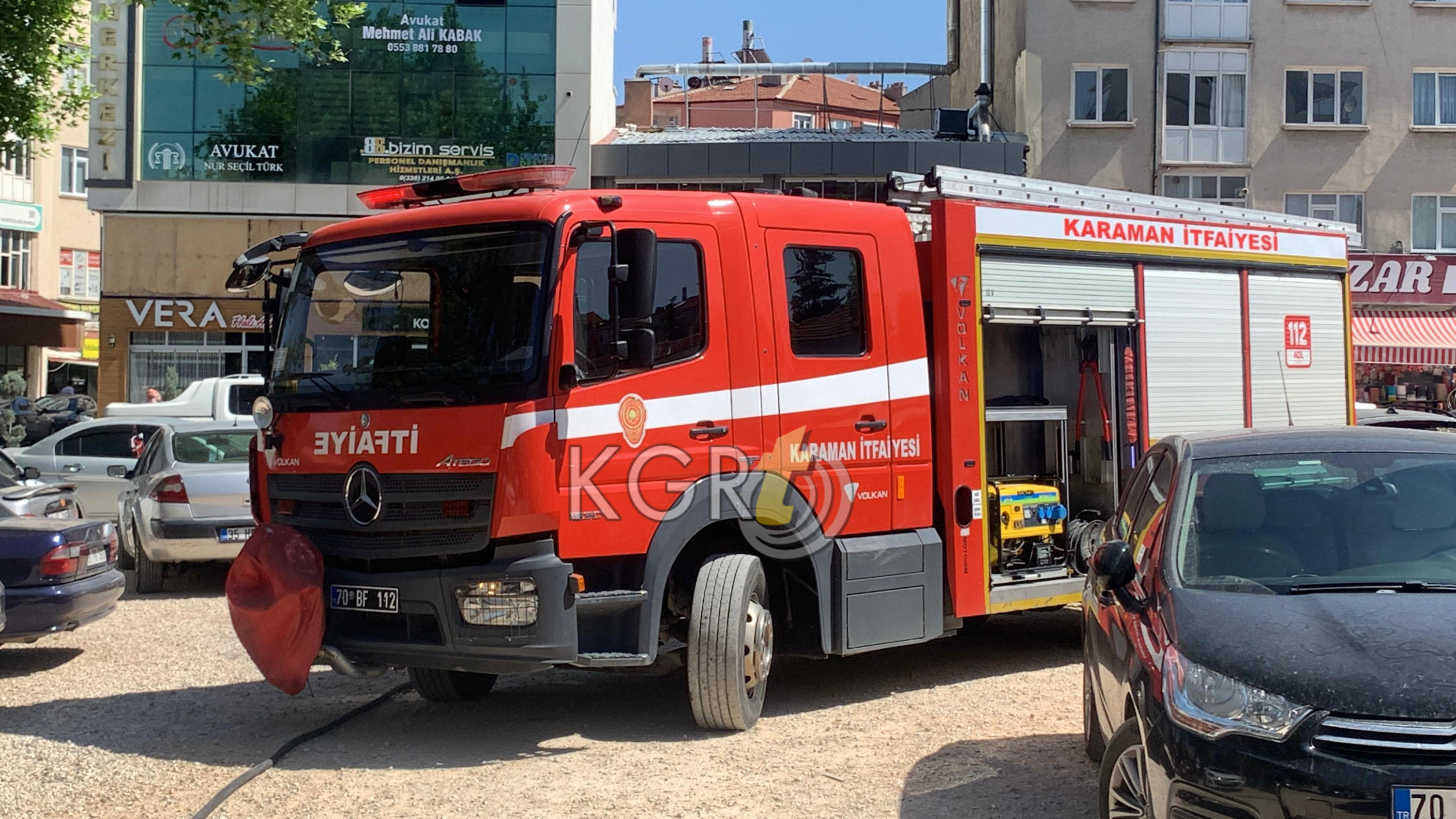 Karamanda Patlayan Telefon Bataryasi Araci Yakti10