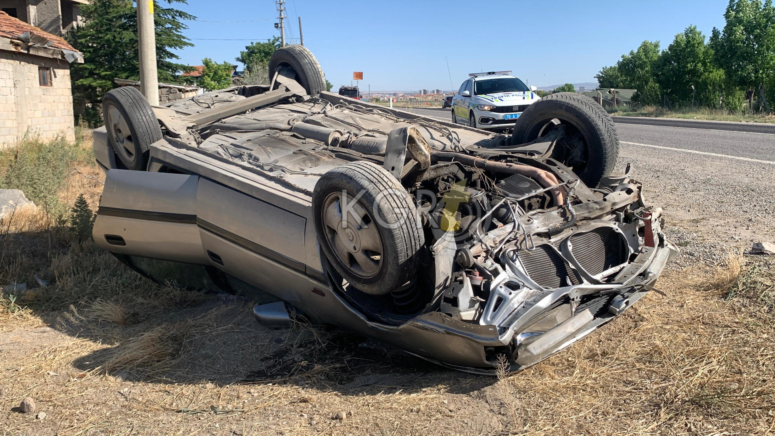 Karamanda Sollamaya Cikan Otomobil Takla Atti 1 Yarali12