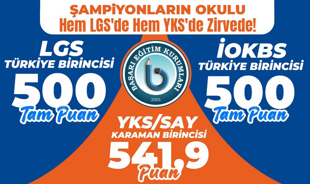 Basari Kolejinden Karamana Buyuk Gurur Lgs Ve Yksde Turkiye Sampiyonlari4