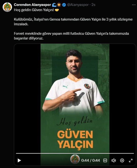 Guven Yalcin Super Ligde Yeni Takimi Belli Oldu (1)