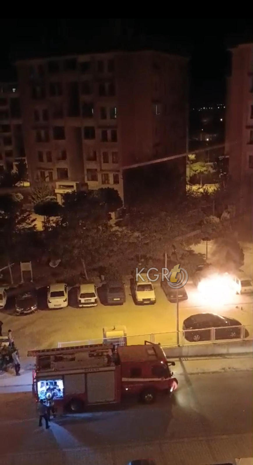 Karamanda Park Halindeki Otomobil Alev Alev Yandi3