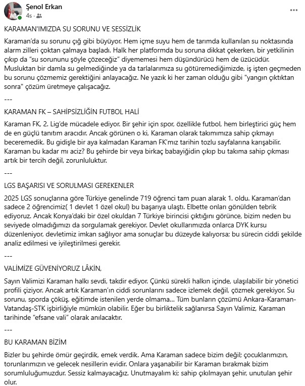 Karamanin Kritik Sorunlarina Dikkat Ceken Yazi-1