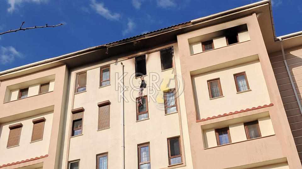 Karamanda 4Tokide 7Nci Kattaki Daire Alevlere Teslim Oldu6