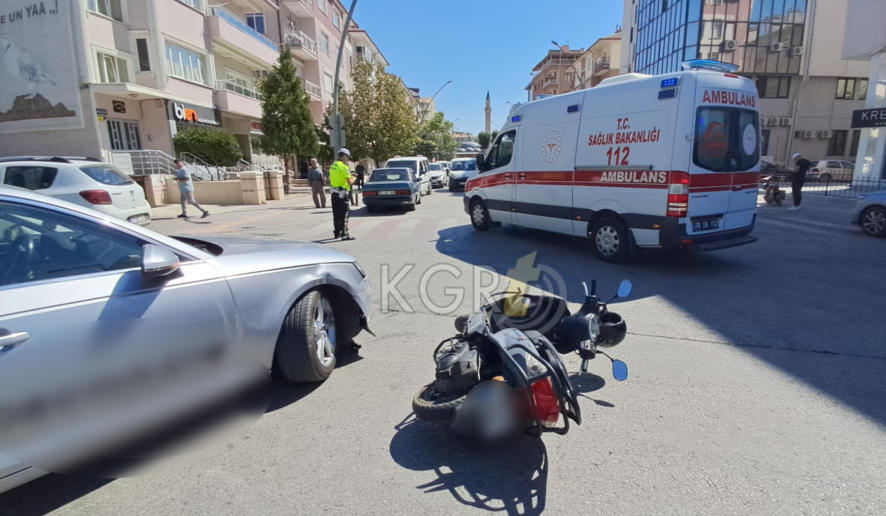 Karamanda Gurbetci Ile Carpisan Motosikletli Yaralandi2