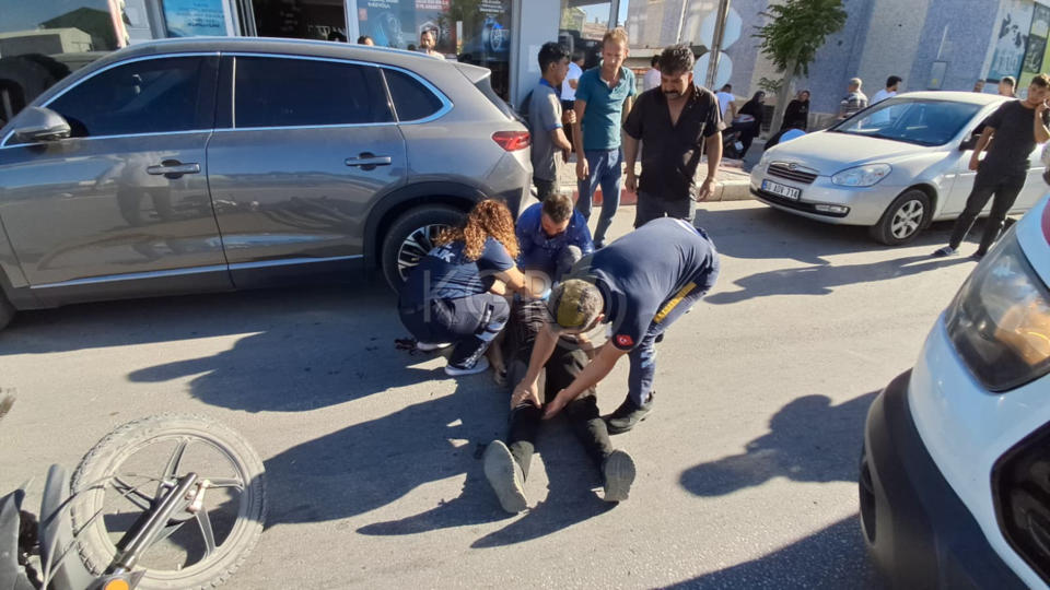 Karamanda Motosikletin Carptigi Kadin Yaralandi 2 Yarali7