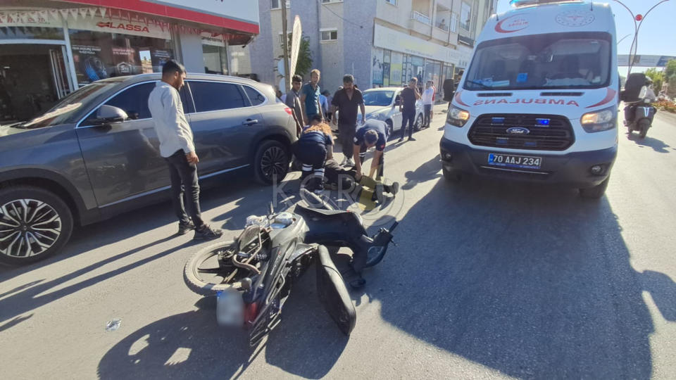 Karamanda Motosikletin Carptigi Kadin Yaralandi 2 Yarali8