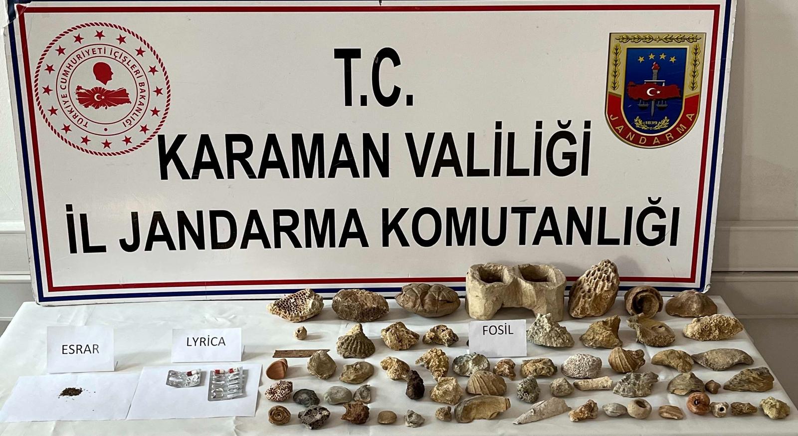 Karamanda Uyusturucu Ve Tarihi Eser Fosil Operasyonu2