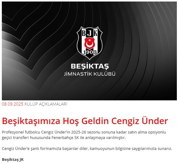 Cengiz Under Besiktasta Fenerbahce Transferi Acikladi1