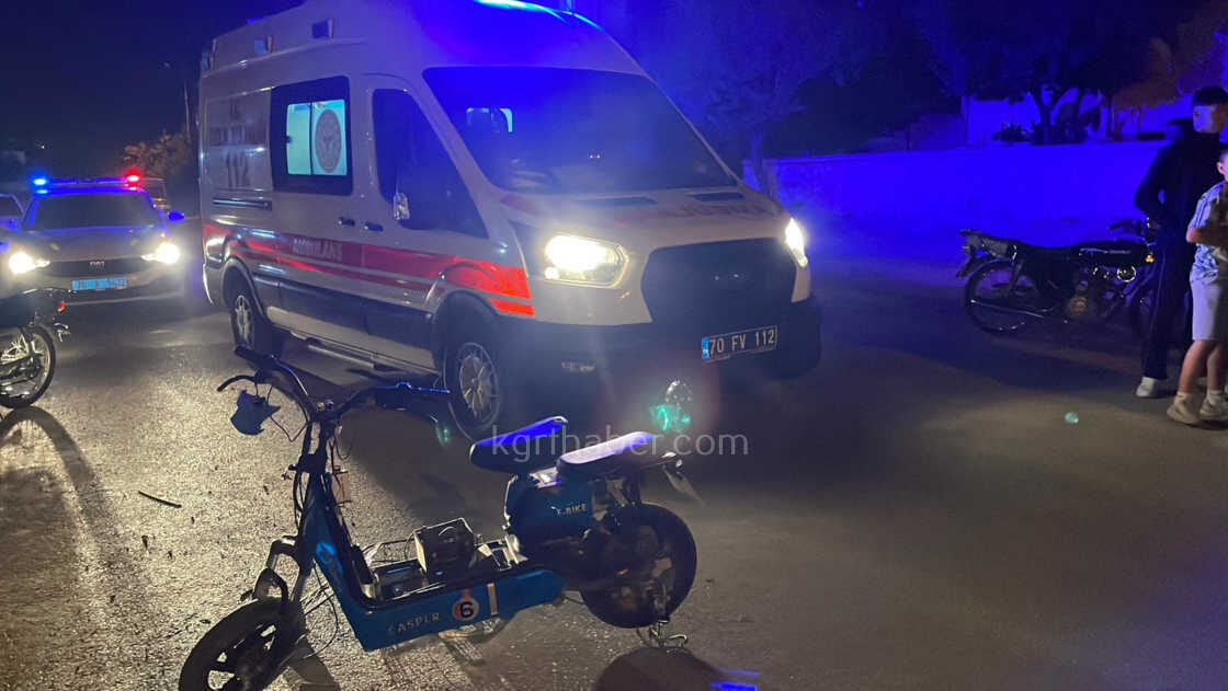 Karamanda Elektrikli Bisikletle Motosiklet Carpisti 1 Yarali5