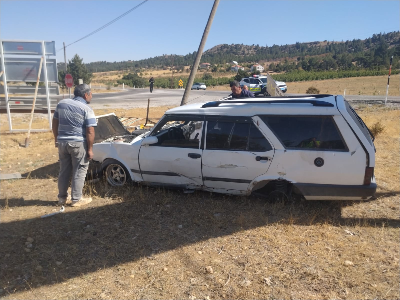 Karamanda Feci Kaza Otomobil Takla Atti 2 Yarali (1)